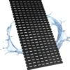 Shower Mat Non Slip Bathtub Mat, Anti Slip Bath Mat for Tub, Shower Floor Mat Non Slip with Drain Hole and Large Suction Cups, Easy Dry, Easy to Cut, 39.4 * 15.7 Inch, Black