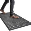 Outdoor Rubber Mat for Floor Anti-Fatigue Non Slip Restaurant Floor Mats 36" x 60" New Commercial Heavy Duty Drainage Rubber Kitchen Mat Black Bar Floor Mat