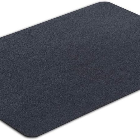 Multi-Purpose Recycled Rubber Floor Mat for Indoor or Outdoor Use, Utility Mat for Entryway, Tool Bench, Garage, Under-Sink, Patio, and Door ; 24" x 36", Black