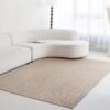Faux Cashmere Area Rug - 3x5 Modern Low Pile Non-Slip Carpet for Living Room Bedroom, Camel