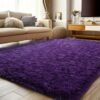Soft Shag Rugs for Bedroom, 4x6 Purple Fluffy Shaggy Rugs for Living Room Nursery, Luxury Modern Plush Carpet Girls Boys Kids Room Dorm Indoor Home Decor, Upgrade Non-Slip