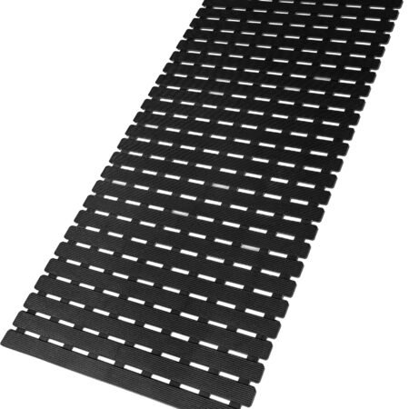Bath Tub Shower Mat Non Slip Bathtub Mats for Bathroom Shower Floor Mat Bath Mats for Shower Tub Anti Slip Shower Mat with Drain Hole and Large Suction Cups (Black, 37.5 X 15.7 Inch)