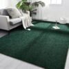 Area Rugs for Bedroom Living Room, 4x6 Dark Green Super Soft Comfy Thickened Memory-Foam Indoor Carpets, Modern Aesthetic Minimalist Carpet for Boys Girls Adults Apartment Nursery Home Décor