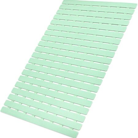 Bath Tub Shower Mat Non Slip Bathtub Mats for Bathroom Shower Floor Mat Bath Mats for Shower Tub Anti Slip Shower Mat with Drain Hole and Large Suction Cups (Mint Green, 27.5 X 15.7 Inch)