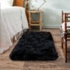 Small Black Area Rug, 2x3 Rug for Bedroom gy Throw Rugs for Dorm Rug, Soft  Carpet for Kids Room, Plush Comfy Fluffy Bedside Rug for Home Decor Aesthetic