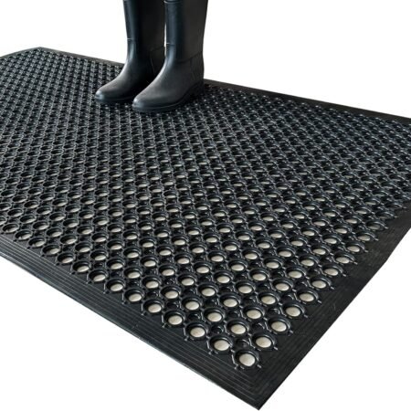 Outdoor Rubber Floor Mats Anti Slip Restaurant Mat Commercial Kitchen Mat Rubber Drainage Mat 60 x 35 Heavy Duty Mat for Garage Garden Indoor Outside Industral Pool Entrance Bar Wet Area