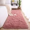 Soft Runner Rug for Bedroom Living Room Plush Fluffy Rug 2x8 Feet,  Furry Runner Carpet Non Shedding for Nursery Children Kids Girls Room Home Decorative, Blush